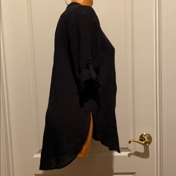 NORDSTROM BP LUSH Black Woven Tunic XS Extra Small - Picture 8 of 12